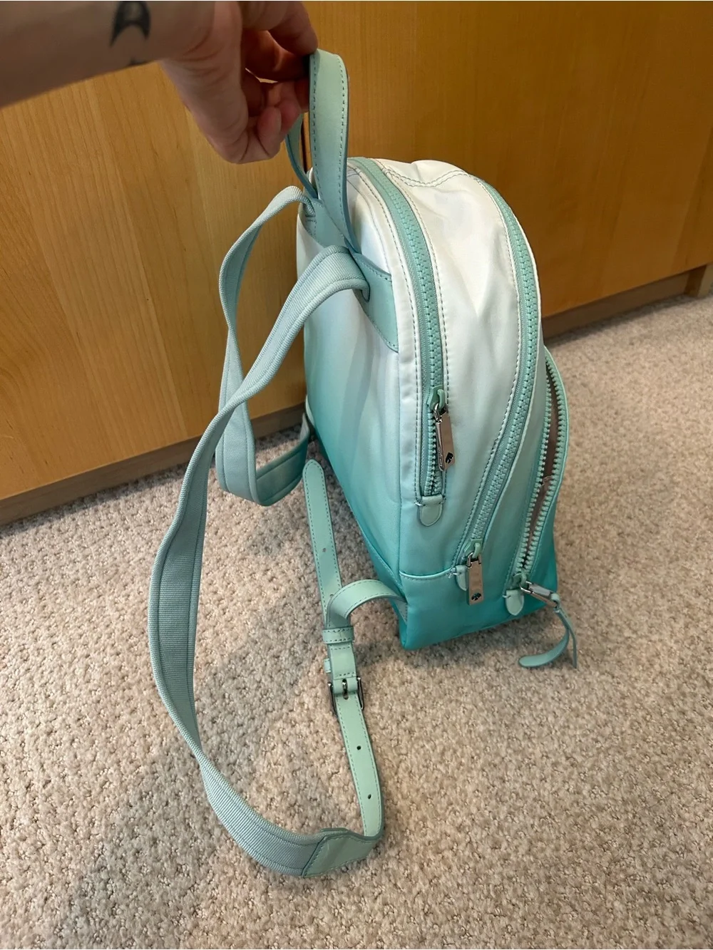 kate spade pastel mint gradient backpack